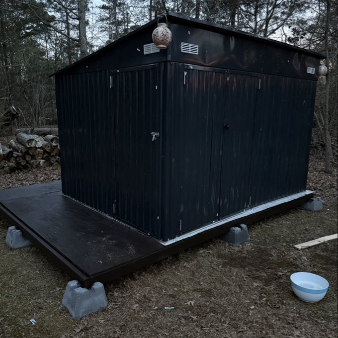 JolyDale 10 Ft. W X 8 Ft. D Metal Lean-to Storage Shed With Three